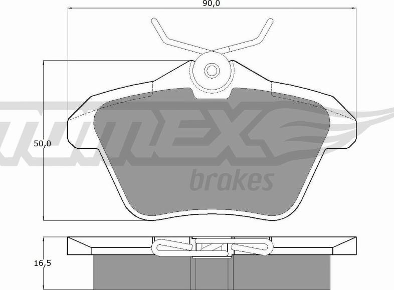 TOMEX brakes TX 12-68 - Brake Pad Set, disc brake www.autospares.lv