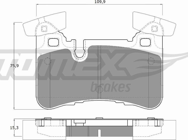 TOMEX brakes TX 12-67 - Bremžu uzliku kompl., Disku bremzes www.autospares.lv