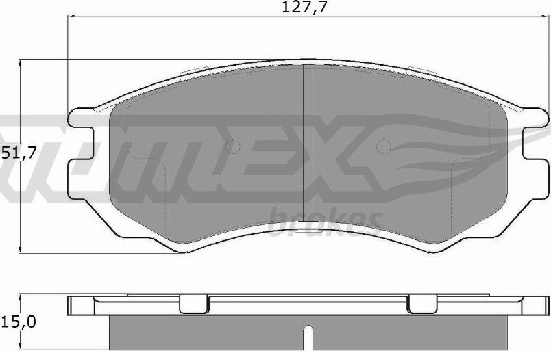 TOMEX brakes TX 12-02 - Bremžu uzliku kompl., Disku bremzes www.autospares.lv