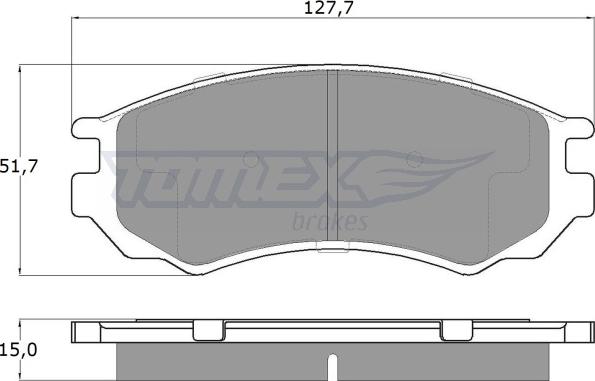 TOMEX brakes TX 12-02 - Bremžu uzliku kompl., Disku bremzes www.autospares.lv