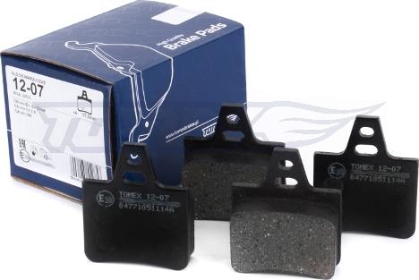 TOMEX brakes TX 12-07 - Bremžu uzliku kompl., Disku bremzes www.autospares.lv