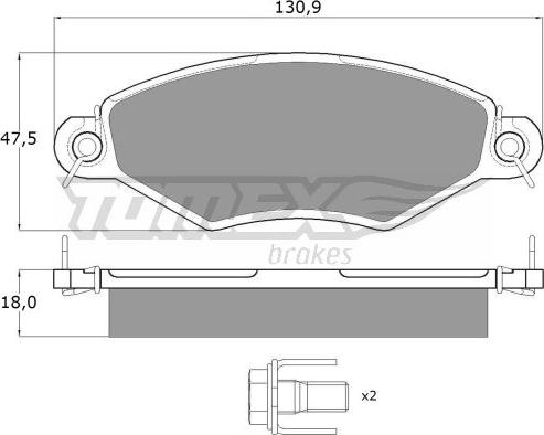 TOMEX brakes TX 12-15 - Bremžu uzliku kompl., Disku bremzes www.autospares.lv