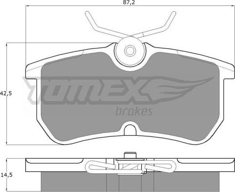 TOMEX brakes TX 12-18 - Bremžu uzliku kompl., Disku bremzes www.autospares.lv