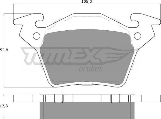 TOMEX brakes TX 12-89 - Bremžu uzliku kompl., Disku bremzes www.autospares.lv