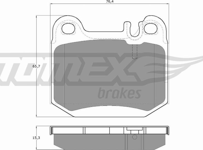 TOMEX brakes TX 12-86 - Тормозные колодки, дисковые, комплект www.autospares.lv