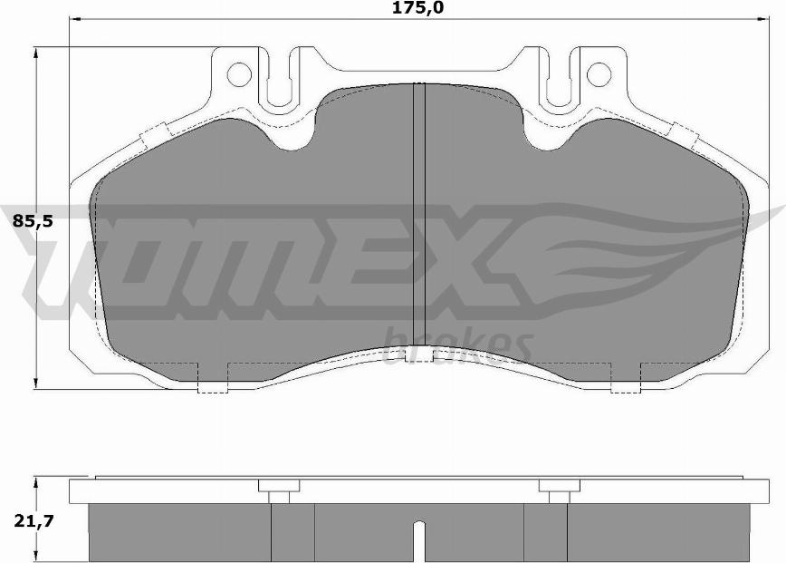 TOMEX brakes TX 12-881 - Bremžu uzliku kompl., Disku bremzes www.autospares.lv