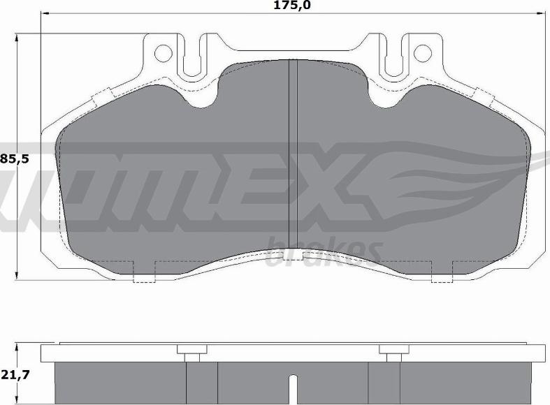 TOMEX brakes TX 12-88 - Brake Pad Set, disc brake www.autospares.lv