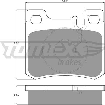 TOMEX brakes TX 12-30 - Bremžu uzliku kompl., Disku bremzes www.autospares.lv