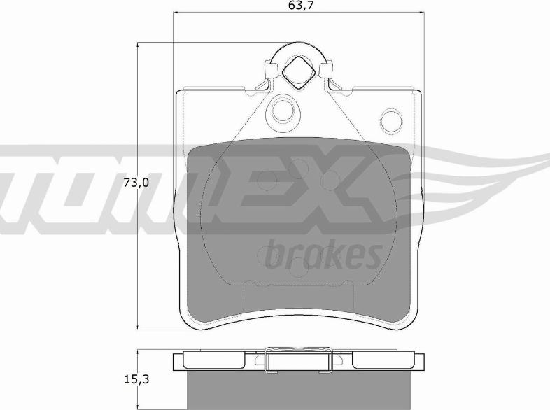 TOMEX brakes TX 12-29 - Bremžu uzliku kompl., Disku bremzes www.autospares.lv