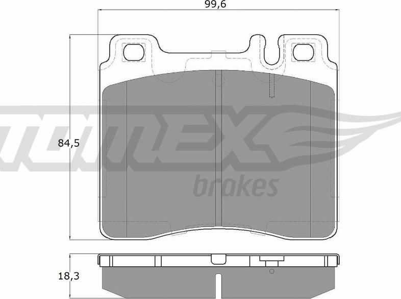 TOMEX brakes TX 12-74 - Bremžu uzliku kompl., Disku bremzes autospares.lv