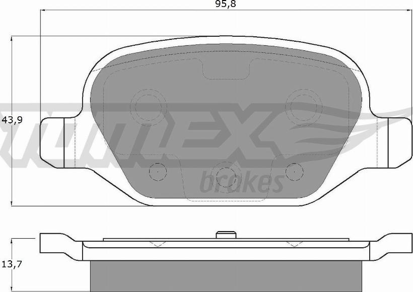 TOMEX brakes TX 12-701 - Bremžu uzliku kompl., Disku bremzes www.autospares.lv