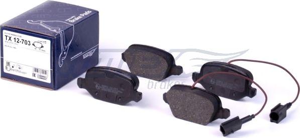 TOMEX brakes TX 12-703 - Bremžu uzliku kompl., Disku bremzes www.autospares.lv