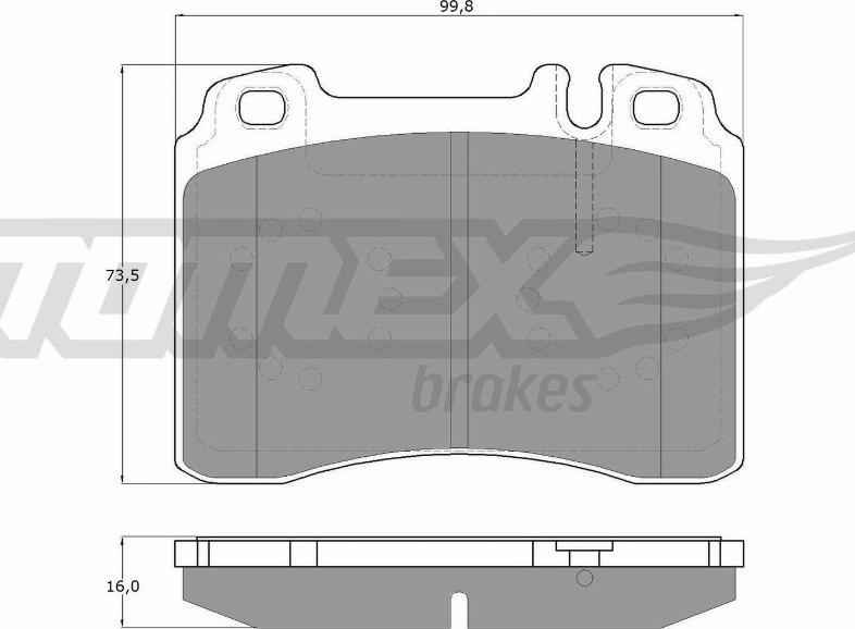 TOMEX brakes TX 12-711 - Bremžu uzliku kompl., Disku bremzes www.autospares.lv