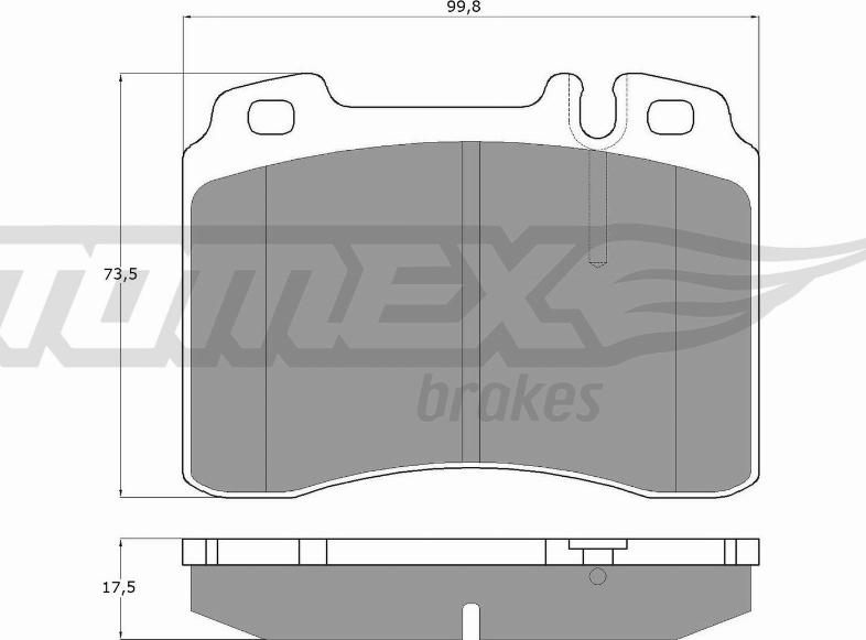 TOMEX brakes TX 12-71 - Bremžu uzliku kompl., Disku bremzes autospares.lv