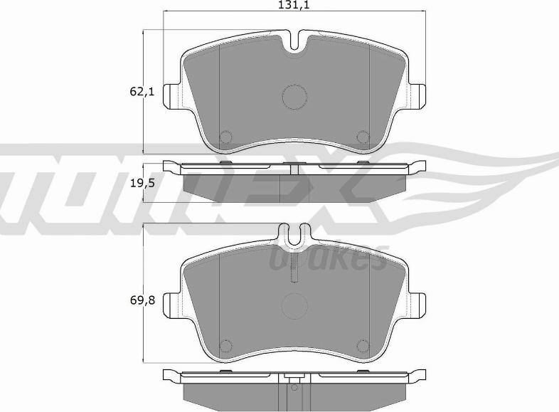 TOMEX brakes TX 12-78 - Bremžu uzliku kompl., Disku bremzes www.autospares.lv