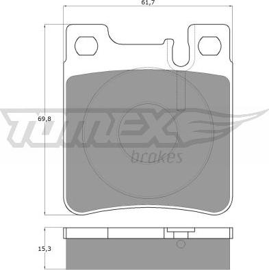 TOMEX brakes TX 12-73 - Bremžu uzliku kompl., Disku bremzes www.autospares.lv