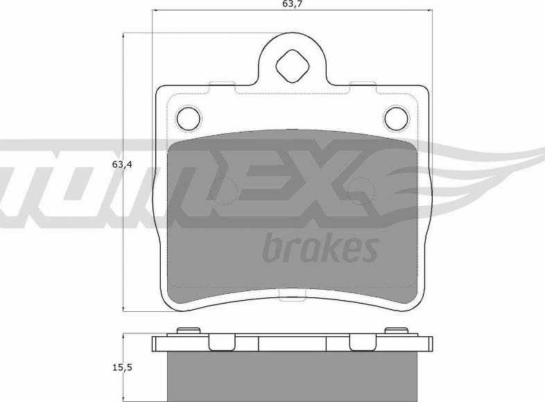 TOMEX brakes TX 12-77 - Bremžu uzliku kompl., Disku bremzes www.autospares.lv