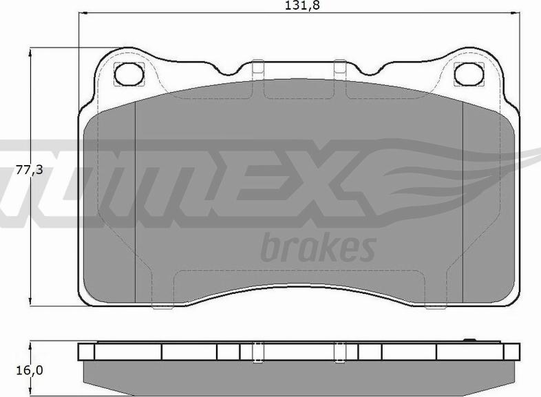 TOMEX brakes TX 17-961 - Bremžu uzliku kompl., Disku bremzes www.autospares.lv