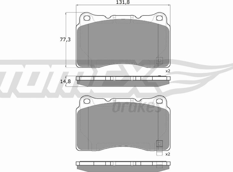 TOMEX brakes TX 17-96 - Bremžu uzliku kompl., Disku bremzes www.autospares.lv