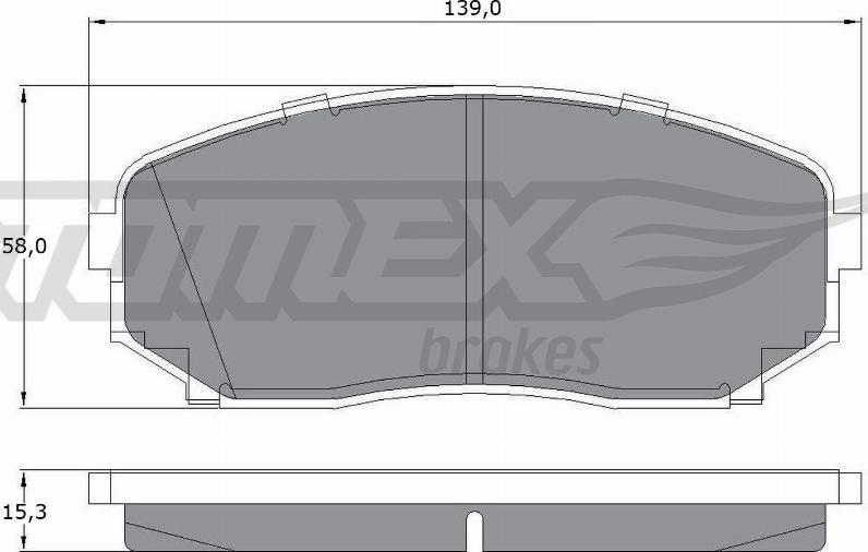 TOMEX brakes TX 17-421 - Bremžu uzliku kompl., Disku bremzes www.autospares.lv