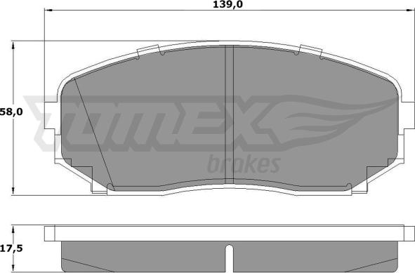 TOMEX brakes TX 17-42 - Тормозные колодки, дисковые, комплект www.autospares.lv