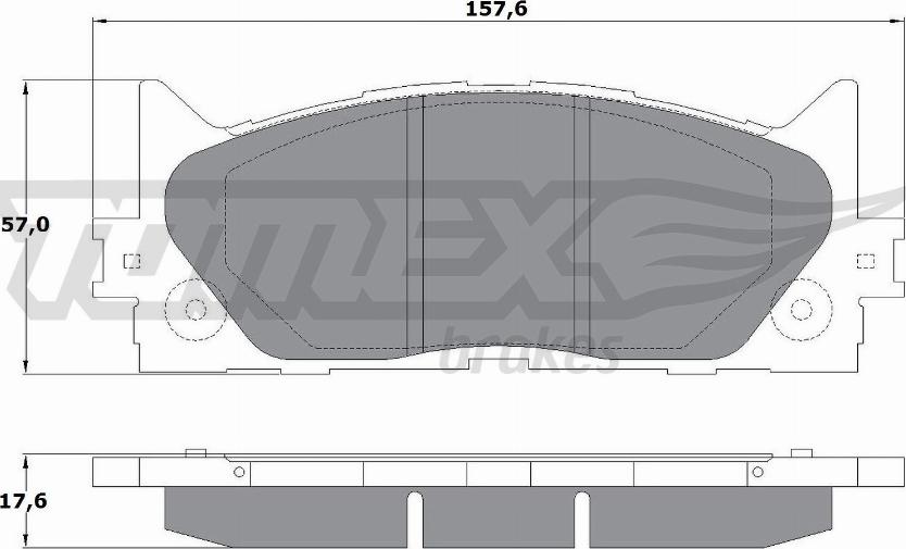 TOMEX brakes TX 17-59 - Bremžu uzliku kompl., Disku bremzes www.autospares.lv