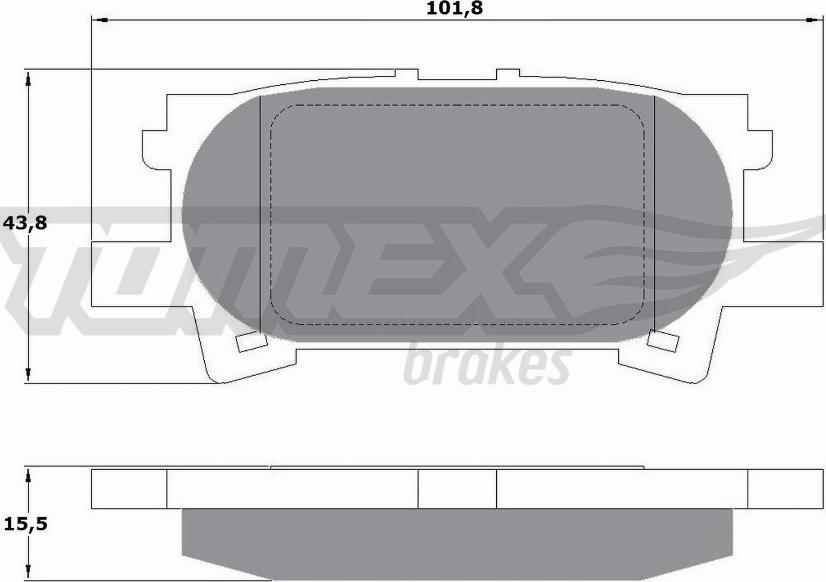 TOMEX brakes TX 17-64 - Тормозные колодки, дисковые, комплект www.autospares.lv