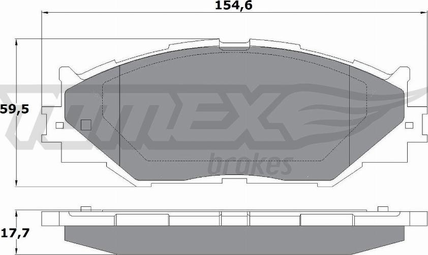 TOMEX brakes TX 17-62 - Bremžu uzliku kompl., Disku bremzes www.autospares.lv