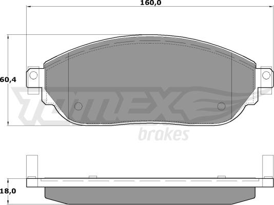 TOMEX brakes TX 17-04 - Bremžu uzliku kompl., Disku bremzes www.autospares.lv