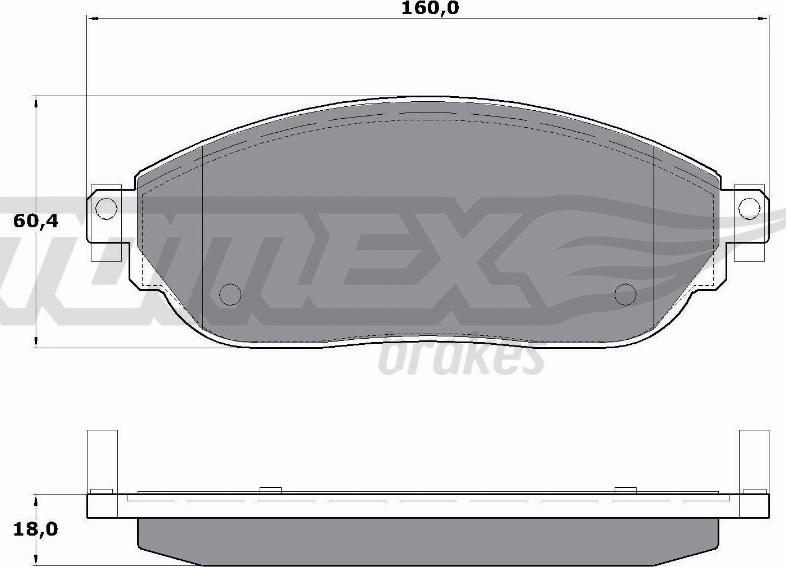 TOMEX brakes TX 17-04 - Bremžu uzliku kompl., Disku bremzes www.autospares.lv