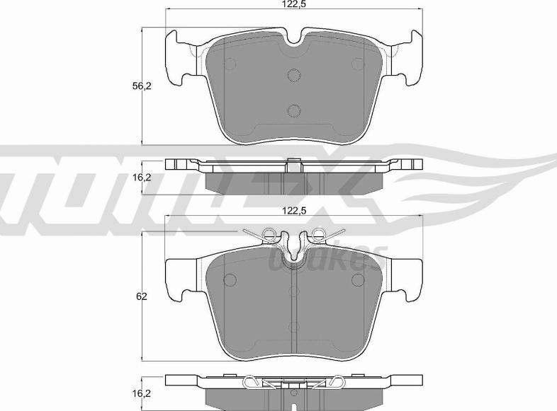 TOMEX brakes TX 17-051 - Bremžu uzliku kompl., Disku bremzes autospares.lv