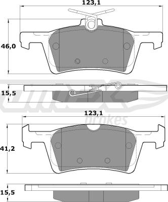 TOMEX brakes TX 17-02 - Bremžu uzliku kompl., Disku bremzes www.autospares.lv