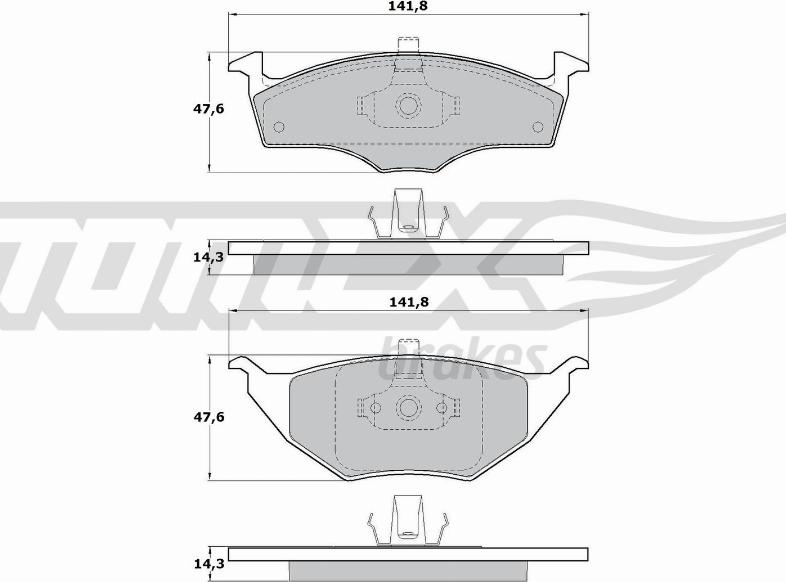 TOMEX brakes TX 17-10 - Brake Pad Set, disc brake www.autospares.lv