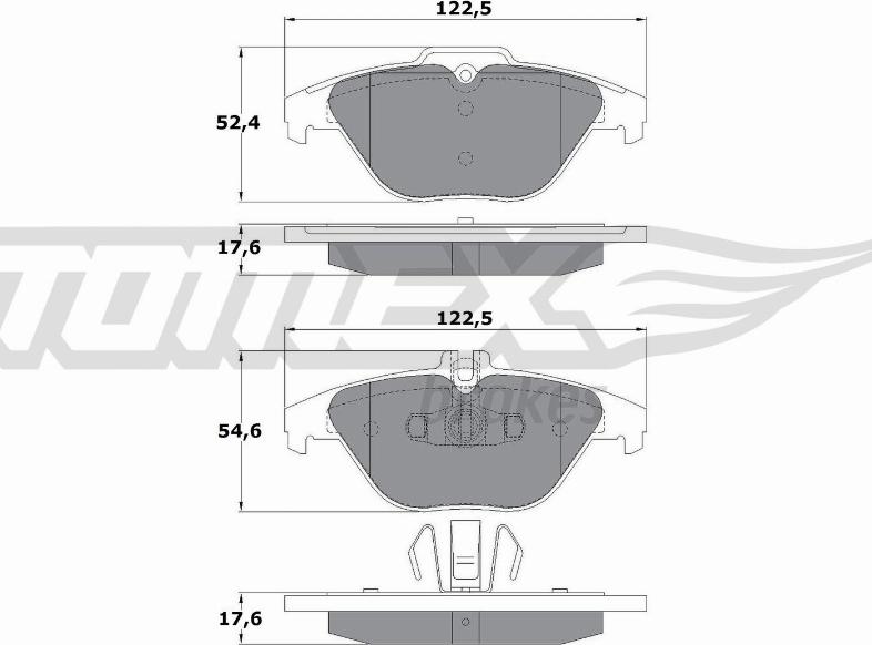 TOMEX brakes TX 17-39 - Bremžu uzliku kompl., Disku bremzes www.autospares.lv