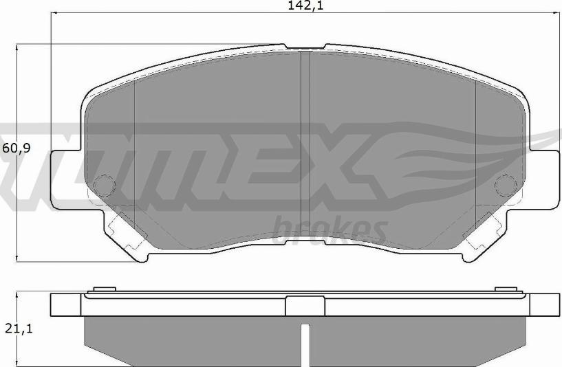 TOMEX brakes TX 17-251 - Тормозные колодки, дисковые, комплект www.autospares.lv