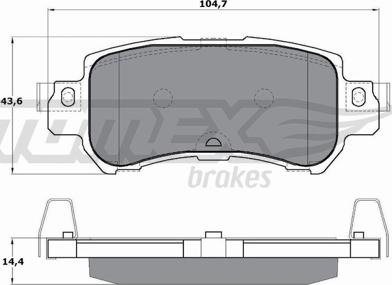 TOMEX brakes TX 17-26 - Brake Pad Set, disc brake www.autospares.lv