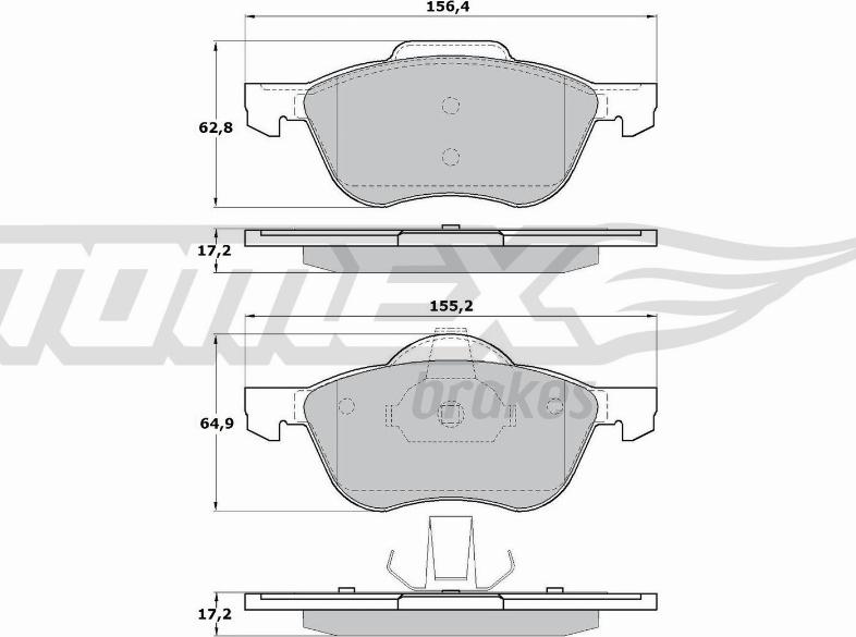 TOMEX brakes TX 17-27 - Bremžu uzliku kompl., Disku bremzes autospares.lv