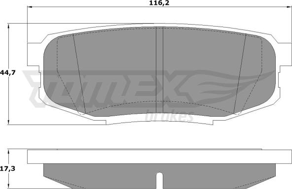 TOMEX brakes TX 17-78 - Тормозные колодки, дисковые, комплект www.autospares.lv