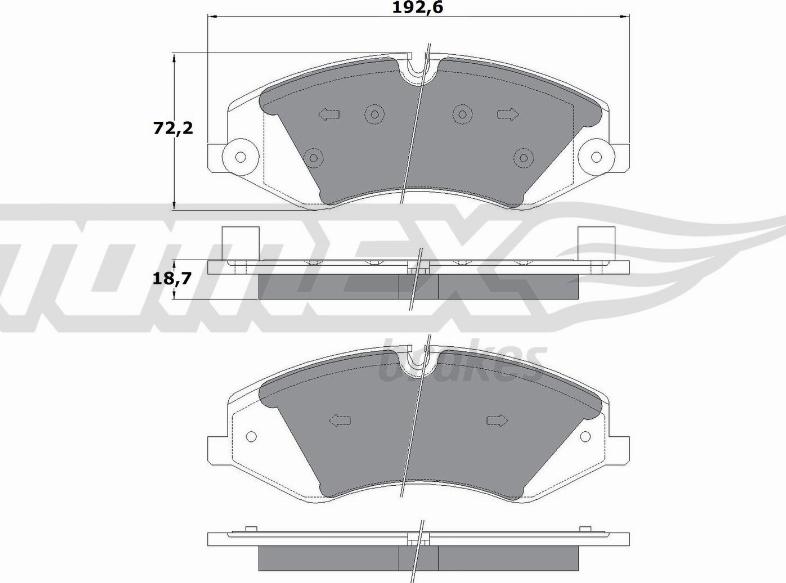 TOMEX brakes TX 17-73 - Bremžu uzliku kompl., Disku bremzes www.autospares.lv