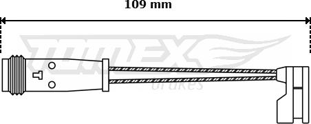 TOMEX brakes TX 30-55 - Indikators, Bremžu uzliku nodilums autospares.lv