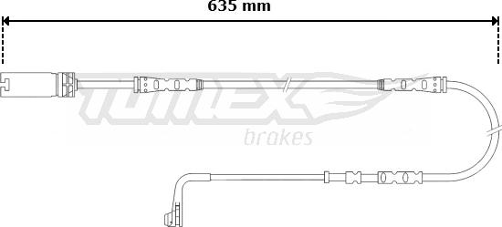 TOMEX brakes TX 30-58 - Indikators, Bremžu uzliku nodilums www.autospares.lv