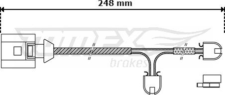 TOMEX brakes TX 30-52 - Indikators, Bremžu uzliku nodilums autospares.lv