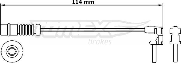 TOMEX brakes TX 30-69 - Indikators, Bremžu uzliku nodilums www.autospares.lv