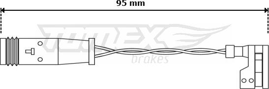 TOMEX brakes TX 30-66 - Indikators, Bremžu uzliku nodilums autospares.lv