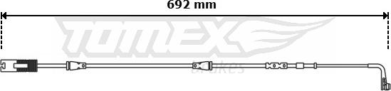 TOMEX brakes TX 30-68 - Warning Contact, brake pad wear www.autospares.lv