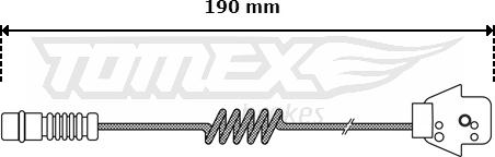 TOMEX brakes TX 30-05 - Indikators, Bremžu uzliku nodilums www.autospares.lv