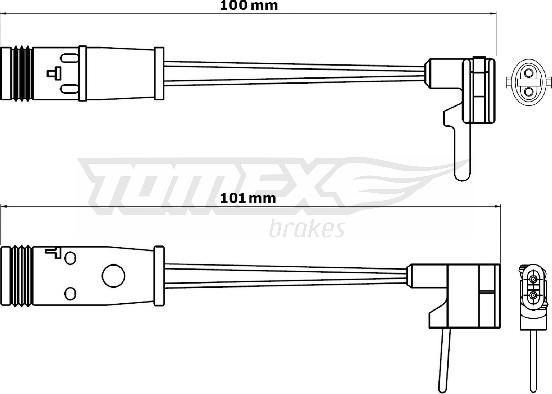 TOMEX brakes TX 30-82 - Indikators, Bremžu uzliku nodilums autospares.lv