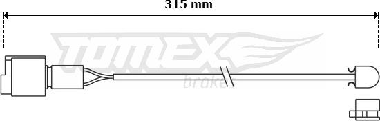 TOMEX brakes TX 30-87 - Indikators, Bremžu uzliku nodilums www.autospares.lv