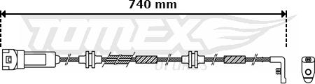 TOMEX brakes TX 30-33 - Indikators, Bremžu uzliku nodilums www.autospares.lv