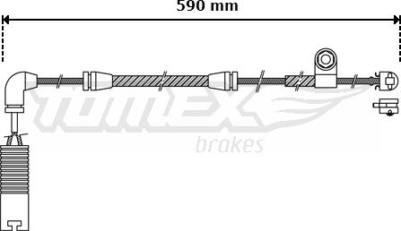 TOMEX brakes TX 30-37 - Indikators, Bremžu uzliku nodilums autospares.lv